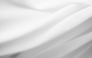 Fototapeta premium White Fabric Cloth Background,Abstract Texture Polyester Fold Pattern Fashion Canvas Linen