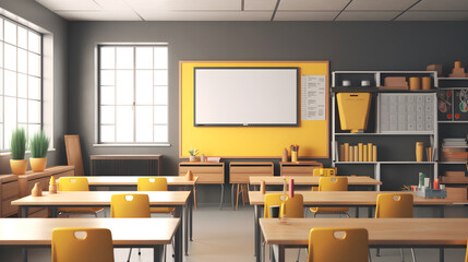 classroom in school  created with Generative AI