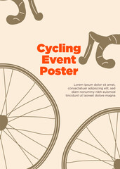 cycling event poster. abstract style vector illustration