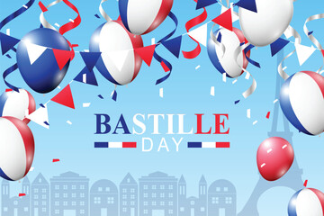 Bastille Day background. French Historical Pop Culture.