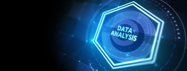 Fototapeta premium Data Analysis for Business and Finance Concept. Information report for digital business strategy. Business, technology, internet and networking concept. 3d illustration
