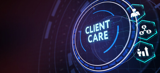 Customer Care Center. Client.  3d illustration