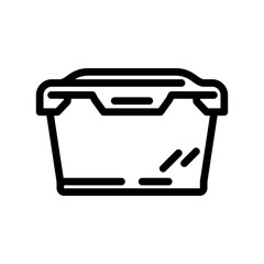 lunch box glass school line icon vector. lunch box glass school sign. isolated contour symbol black illustration