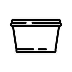 lunch box plastic school line icon vector. lunch box plastic school sign. isolated contour symbol black illustration