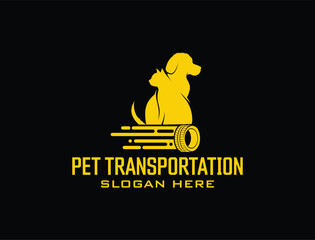Fast Pet Delivery Service Logo Design, Pet transportation logo
