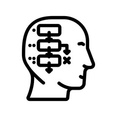 logic math science education line icon vector. logic math science education sign. isolated contour symbol black illustration