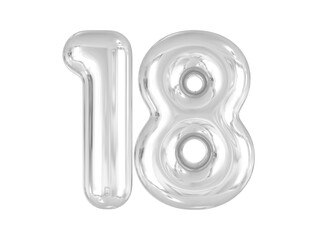 18 Silver Balloon Number 