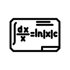 formula math science education line icon vector. formula math science education sign. isolated contour symbol black illustration