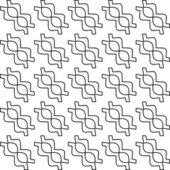 Stylish texture with figures from lines. Line art. Black and white pattern. Abstract background for web page, textures, card, poster, fabric, textile. 