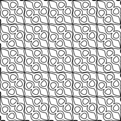 Stylish texture with figures from lines. Line art. Black and white pattern. Abstract background for web page, textures, card, poster, fabric, textile. 