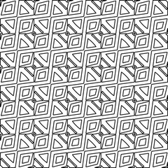 Stylish texture with figures from lines. Line art. Black and white pattern. Abstract background for web page, textures, card, poster, fabric, textile. 