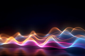 Fototapeta premium abstract background with blue, red, golden, yellow, purple, colorful waves