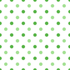Green white Polka Dots Pattern Repeat Background