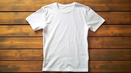 Close up Blank white t-shirt layed out
