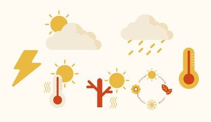 Set Icon Weather Cloud