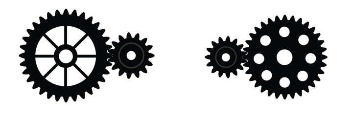 Obraz premium gear icon, Gear Settings symbol, cogwheel, Vector Illustration