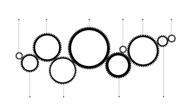 Business infographics. Cogs And Gears Icon Vector Illustration Isolated