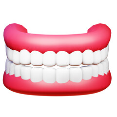 Realistic and precise 3D dentures, perfect for dental clinic designs, dental health education, and dental care promotions