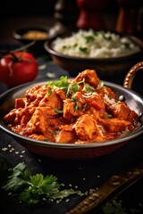 Premium butter chicken food cuisine