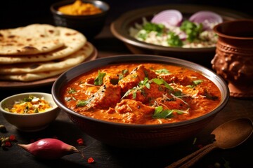 Premium butter chicken food cuisine