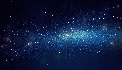 Naklejka premium 생성형 인공지능으로 만든 사실적인 기술 입자 추상적인 배경