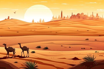landscape with camel