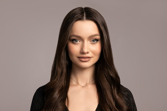 Portrait of an attractive, stylish brunette girl - Powered by Adobe