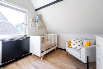 Beautiful soft colours baby room 