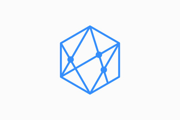 hexagon connection Vector Logo Premium