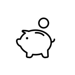 economy piggy bank sign symbol vector