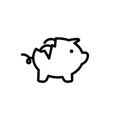 economy piggy bank sign symbol vector