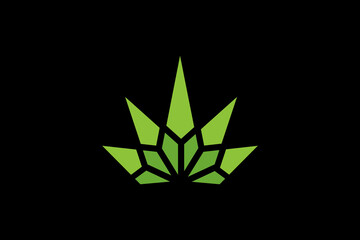 Obraz premium cannabis geometric Vector Logo Premium