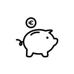 economy piggy bank sign symbol vector