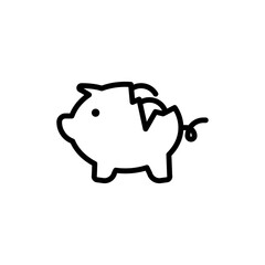 economy piggy bank sign symbol vector