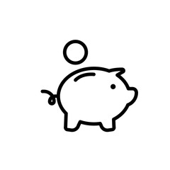 economy piggy bank sign symbol vector