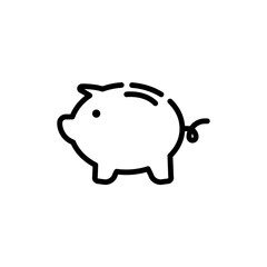 economy piggy bank sign symbol vector