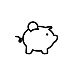 economy piggy bank sign symbol vector