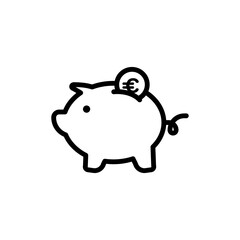 economy piggy bank sign symbol vector