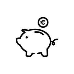 economy piggy bank sign symbol vector