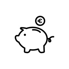 economy piggy bank sign symbol vector