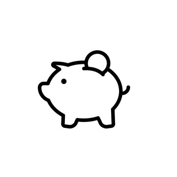 economy piggy bank sign symbol vector