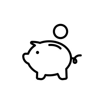 economy piggy bank sign symbol vector