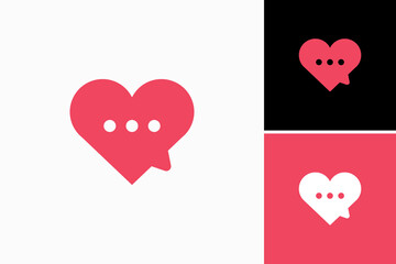 Love Chat Vector Logo Premium