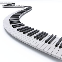 Piano keyboard wave 3D © djmilic