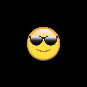 'Sunglasses' Animated Emoji with transparant alpha background, ready to be used on your footage.