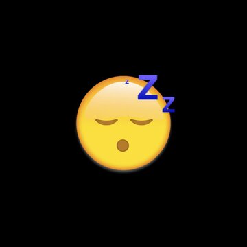 'Sleeping' Animated Emoji with transparant alpha background, ready to be used on your footage.