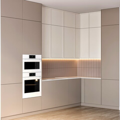 3d render modern kitchen decoration interior design inspiration