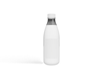 Milk bottle packaging mockup