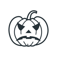 Halloween pumpkin icon vector on trendy design