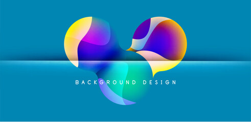 Spheres and circles abstract background, trendy colorful design. Vector Illustration For Wallpaper, Banner, Background, Card, Book Illustration, landing page